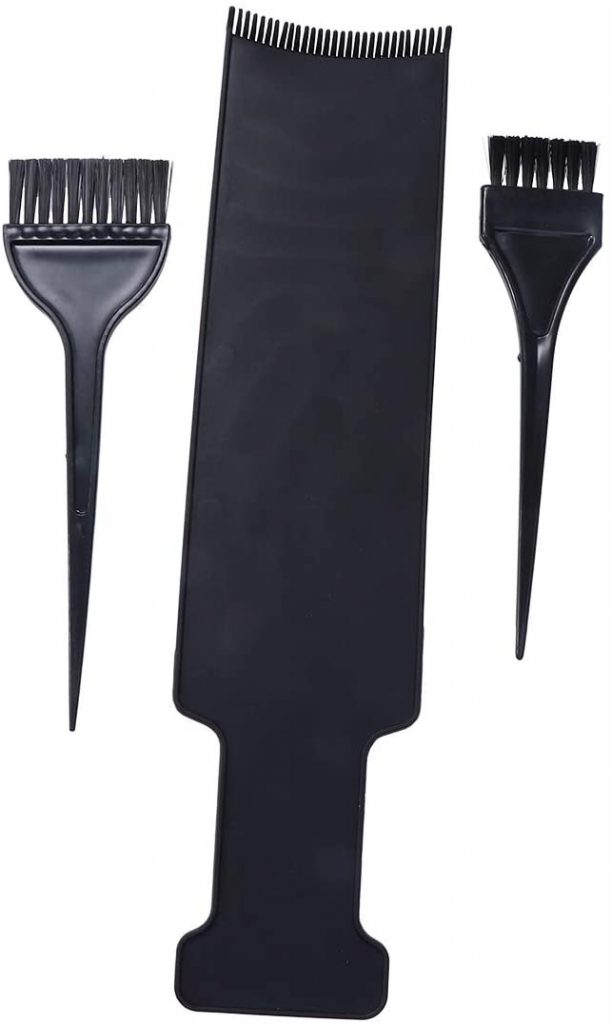 Lurrose Tablero de paleta de peluquero con cepillo para herramientas para teñir el cabello Balayage